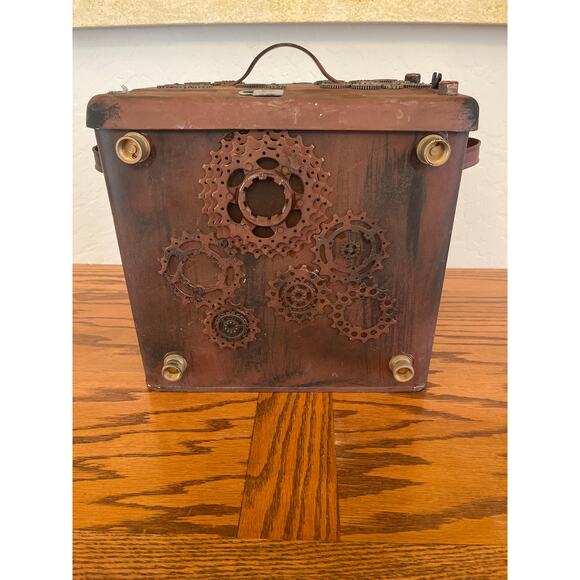 Vintage handmade metal steampunk box - Picture 1 of 8